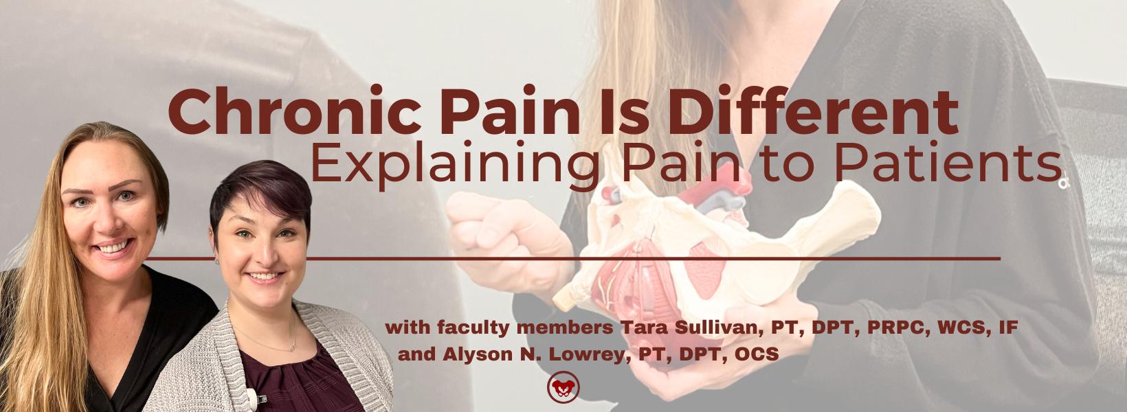 Chronic Pain Is Different - Explaining Pain to Patients