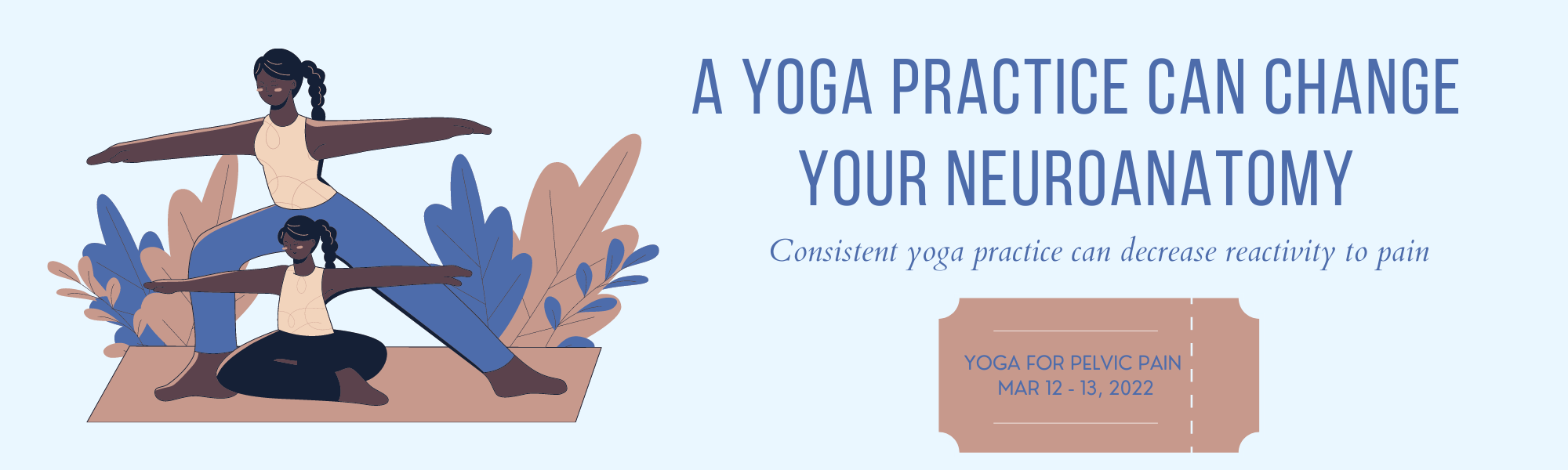 Blue and Brown Illustrative Meditation Yoga Health Flyer LinkedIn Article Cover Image